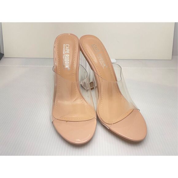 Cape Robbin  Fusion Clear Chunky Block High Heels for Women, Transparent heels f - Picture 2 of 5